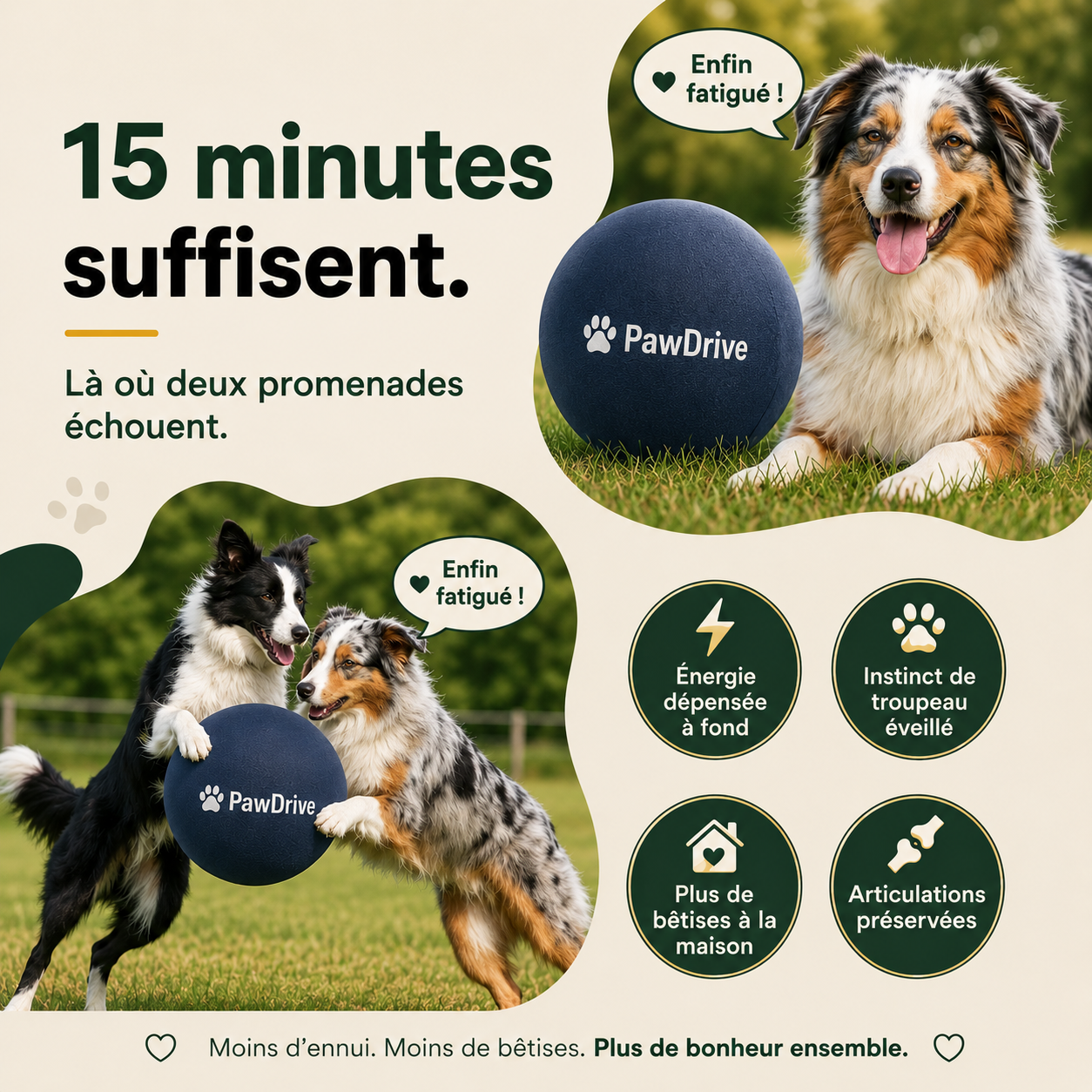 PawDrive™ La balle interactive ultra-résistante